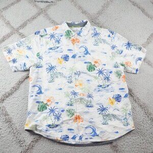 Tommy Bahama Multicolor Tropical Print Casual Button Down Shirt